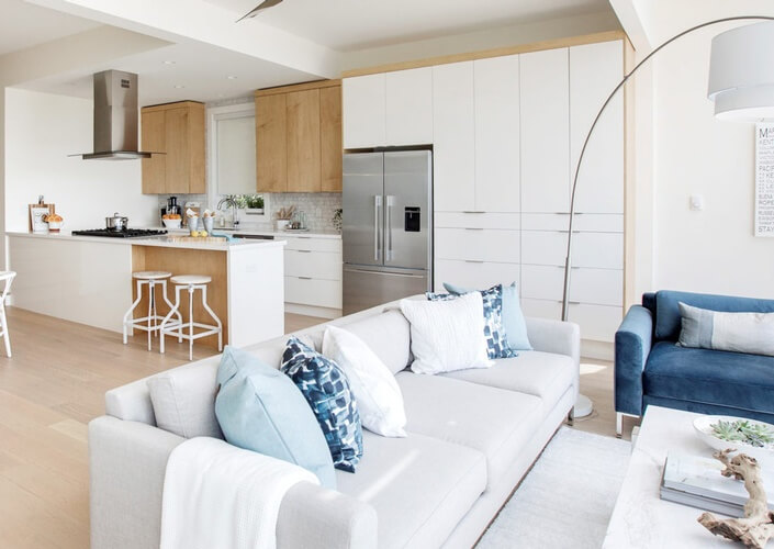 Modern Living Room with a Sofa - General Contracting Services Oakville ON by Urban Construction and Development