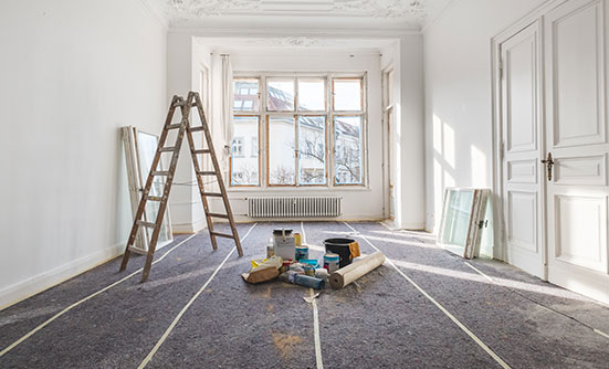 Living Room Under Renovation - Home Renovation Burlington by Urban Construction and Development